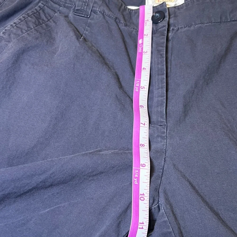 Talbots Womens Size 12W Petites Stretch Capri Pants Blue Casual‎ Rolled Cuffs